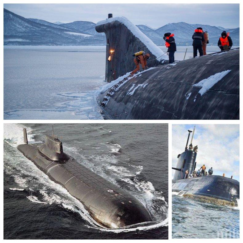 РУСИЯ ТРАКА ОРЪЖИЯ: Северният флот се размърда тревожно! Три атомни подводници се гмурнаха за тестове под леда на Арктика