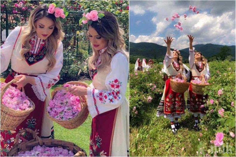 КРАСОТА: Сестри Диневи възпяха розобера в Казанлък (СНИМКИ)