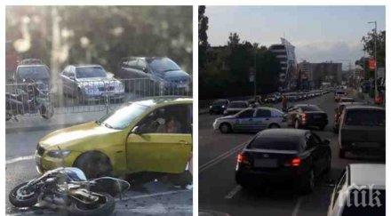 първо пик катастрофа мотор бул черни връх линейка полиция мястото снимки