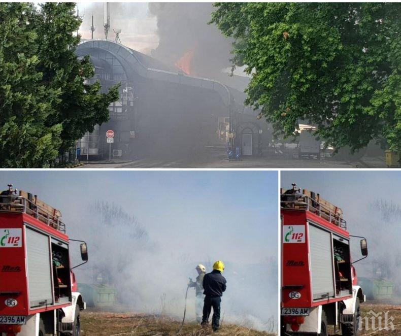 ОГНЕН АД: Пожар избухна на ГКПП -Златарево, блокираха границата (СНИМКИ)