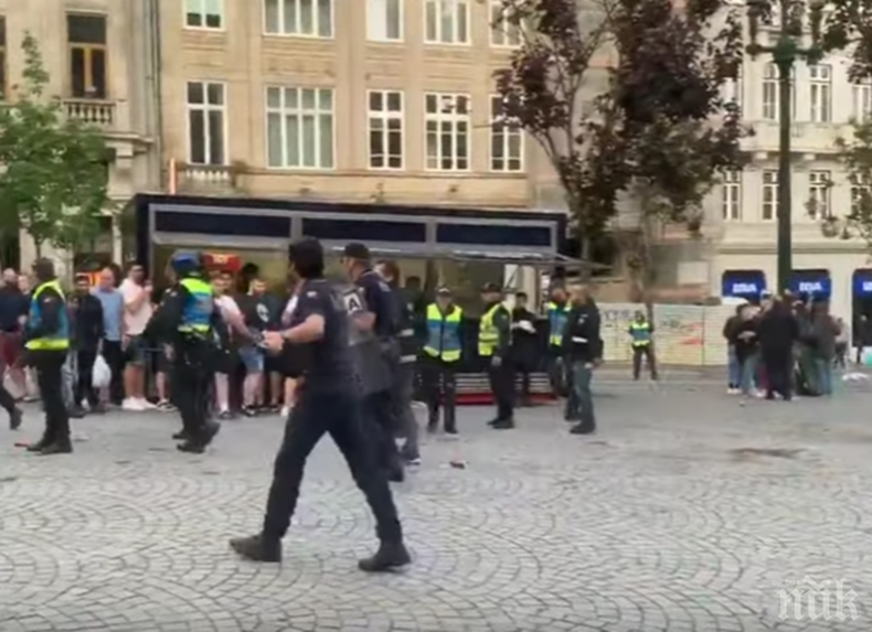 Екшън между английски фенове и португалски полицаи (ВИДЕО)