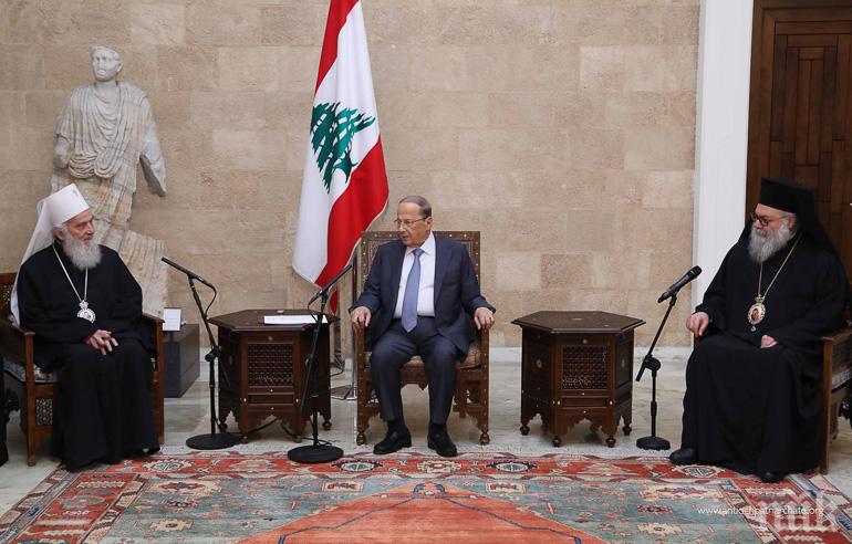 Сръбският патриарх се срещна с президента на Ливан
