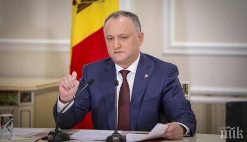 Президентът на Молдова категоричен: Предсрочните избори са неизбежни