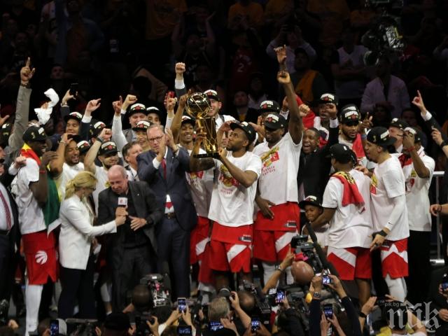 Торонто спечели титлата в НБА! Съдбата обърна гръб на Голдън Стейт - за първи път трофеят напуска САЩ