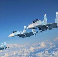 Екшън във въздуха: Изтребители Су-27 прихванаха американски бомбардировачи в Черно и Балтийско море