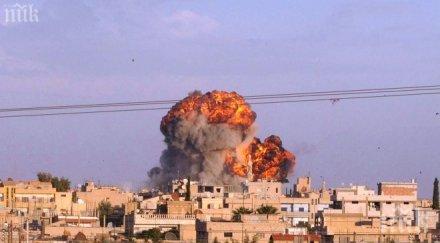 склад боеприпаси експлодира дамаск