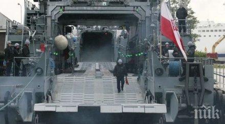 полски десантен кораб получи пробойна време учение нато балтийско море