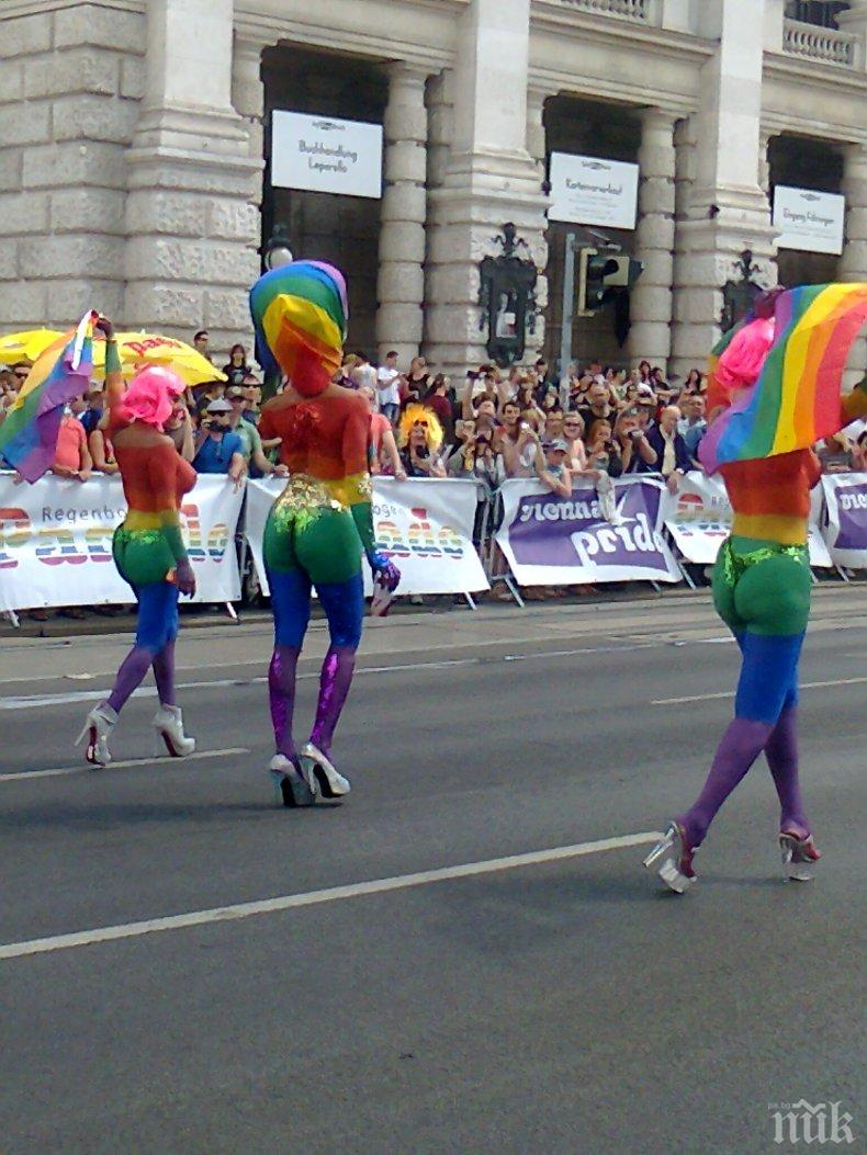 ЕВРО ЦЕННОСТИ: Над 400 000 души се включиха в гей парад във Виена