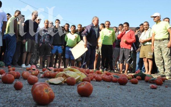 Протестиращи дариха 200 кг домати на социален дом