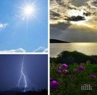 КАПРИЗИ НА ВРЕМЕТО: Слънце ще грее над цяла България, но следобед ще е страшно (КАРТА)