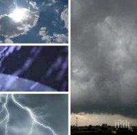 ПЪРВО В ПИК: Внимание софиянци - мощна буря в центъра на София! Небето над столицата почерня - гърми и трещи около 