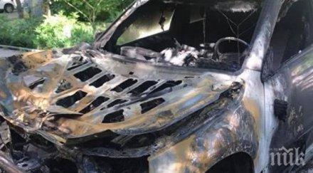 запалиха джипа полицай сандански