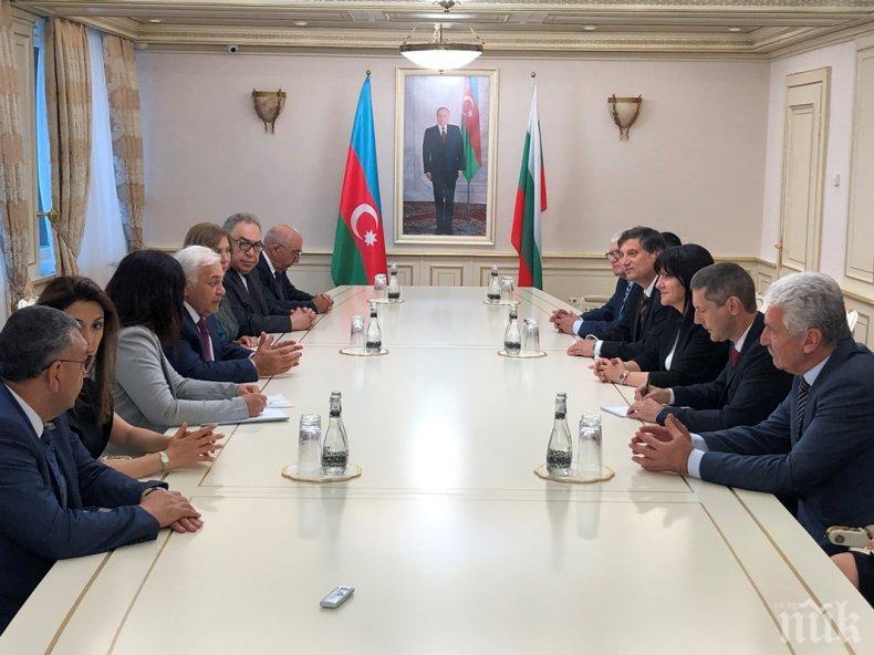 Цвета Караянчева и Октай Асадов си обещаха сътрудничество между България и Азербайджан (СНИМКИ)