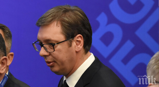 Вучич и Медведев на среща в Минск