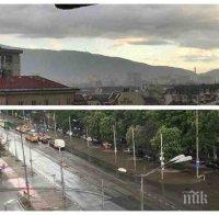 ЕКСКЛУЗИВНО В ПИК TV: Нова буря се разрази над София! Небето почерня от градоносни облаци - гърми и трещи