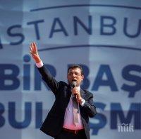 Новият кмет на Истанбул подава ръка на Ердоган 
