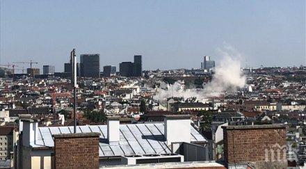 четирима ранени експлозия сграда виена снимки