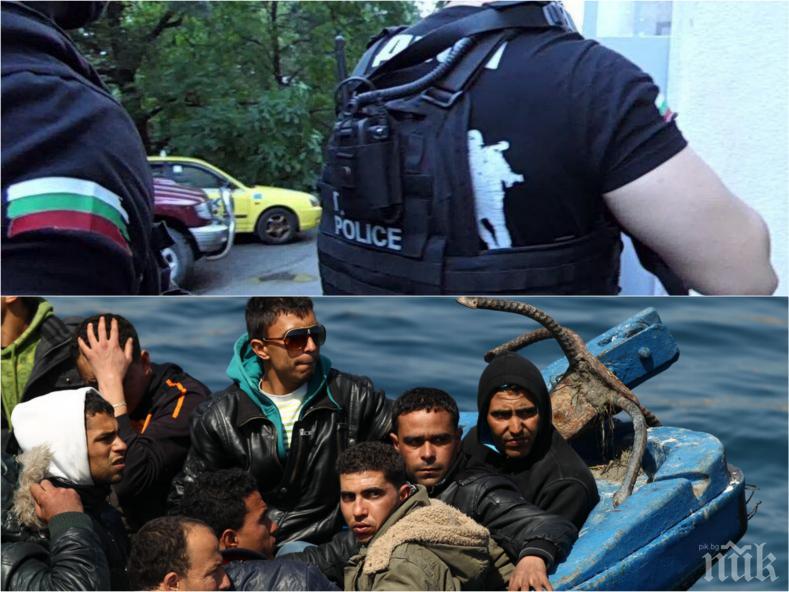 ЕКСКЛУЗИВНИ КАДРИ: Ето как закопчаха тарторите на бандата за трафик на мигранти (ВИДЕО)