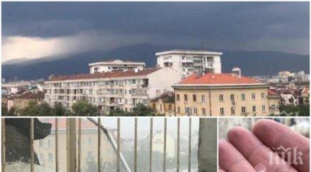 първо пик страшна буря градушка софия столицата гърми трещи обновена снимки