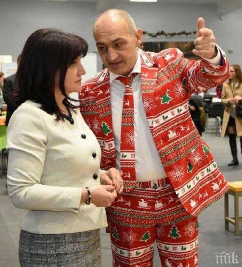 Готина двойка, ЧЕЗтна дума! Шефката на парламента като Снежанка, Асен Христов - еленче на Дядо Коледа