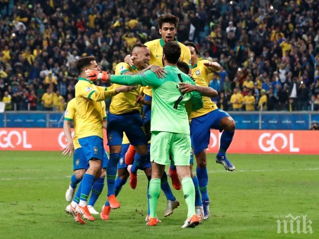 СТРАХОТНА ДРАМА: Бразилия се докопа с дузпи до полуфинал на Копа Америка (ВИДЕО)