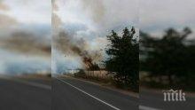 ОПАСНО! Пожар задими път към Варна