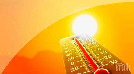 жълт код опасни жеги почти цялата страната горещо карта
