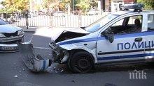 ИЗВЪНРЕДНО! Катастрофа с патрулка в София