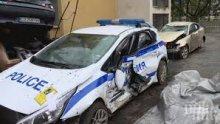 ИЗВЪНРЕДНО! Джигит помете патрулка, двама полицаи пострадаха