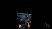 ОБГАЗЯВАНЕ: Роми горят гуми в центъра на Пловдив