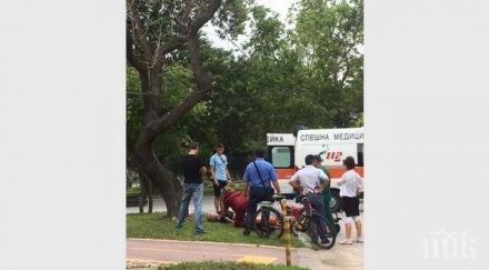 линейка вдигна окървавен колоездач младежкия хълм пловдив