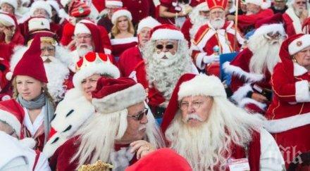 дядо коледа лятото стотици белобради старци събраха дания традиционна среща