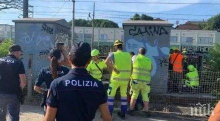 транспортът италия блокира заради палеж електрическо табло