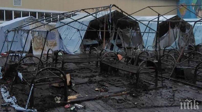 Огнен ужас: Едно дете загина,  а други четири са пострадали при голям пожар в палатков лагер в Хабаровския край на Русия