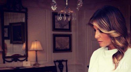 първо пик мелания тръмп започна отсега коледната подготовка белия дом снимки