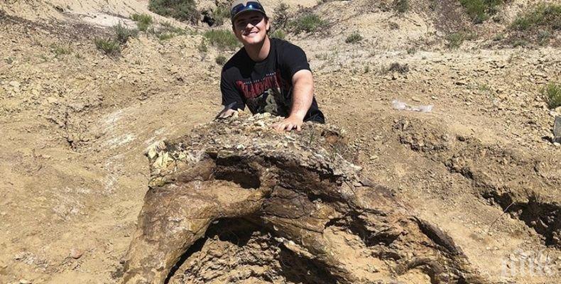 Уникален шанс: Студент откри динозавърски череп на 65 млн. години при първото си участие в разкопки