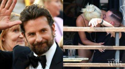 два стола земята брадли купър зарязан лейди гага певицата изловена целува друг снимка