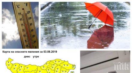 ДИНАМИКА: Връхлита студен фронт с превалявания, но температурите се връщат между 27° и 35°
