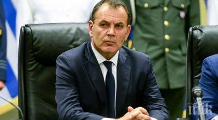 военният министър гърция предупреждение гледаме безучастно евентуална турска агресия