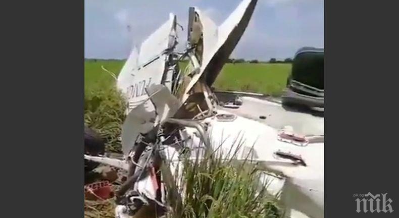Лекомоторен самолет се разби в Доминиканската република. Един човек е загинал (ВИДЕО)