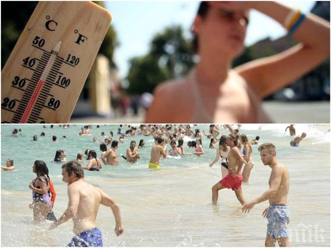 ГОРЕЩ ПЕТЪК: Термометърът удря 37 градуса, водата в морето - топла като чай