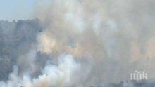 Десет противопожарни екипа остават в района на пожарите в Хасковско