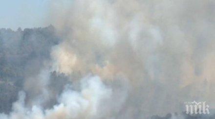 десет противопожарни екипа остават района пожарите хасковско