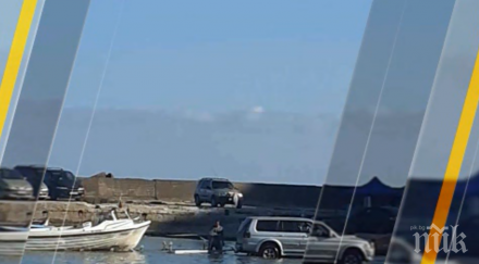 поредният ганьо наглец влезе джипа болата изтегли лодката