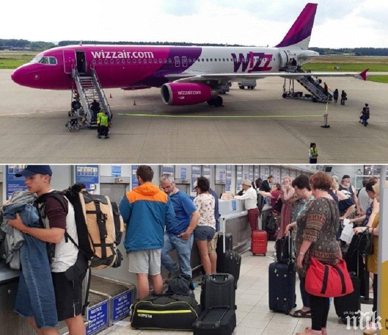 НОВ УЖАС: Десетки българи изоставени от Уиз еър на летището във Франкфурт 