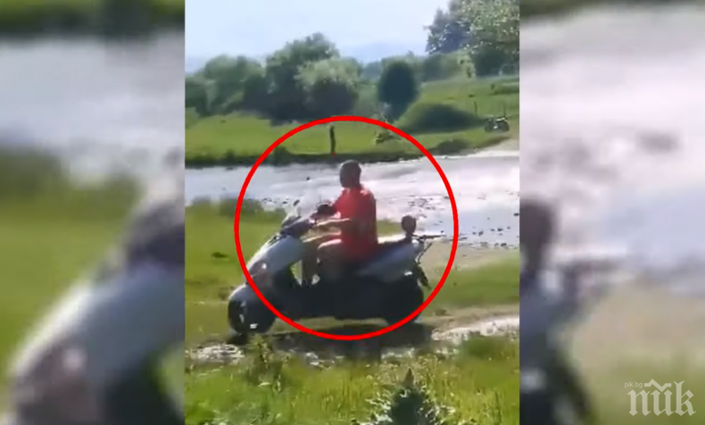 13-годишният син на полицай №1 в Самоков фучи с мотор