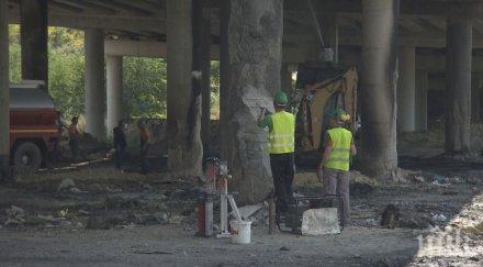 пожара ремонтът моста магистрала струма отнеме поне месец