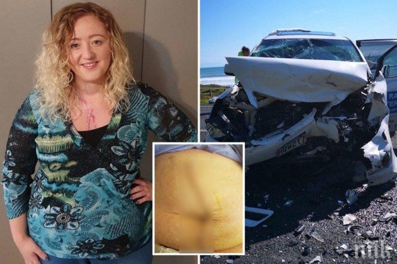 Жена оцеля в катастрофа благодарение на излишните си килограми