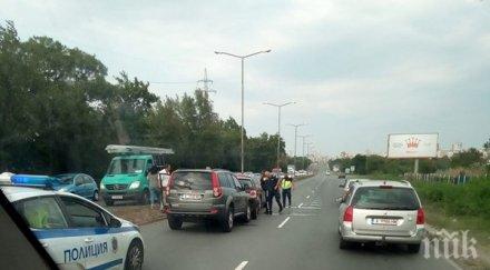 бургас две верижни катастрофи блокираха движението морския град