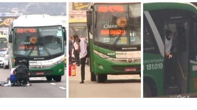 ЕКШЪН: Въоръжен взе 18 души за заложници в автобус в Рио де Жанейро (ВИДЕО)